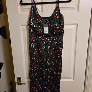 New Look Animal Print Dress with Spaghetti Straps
